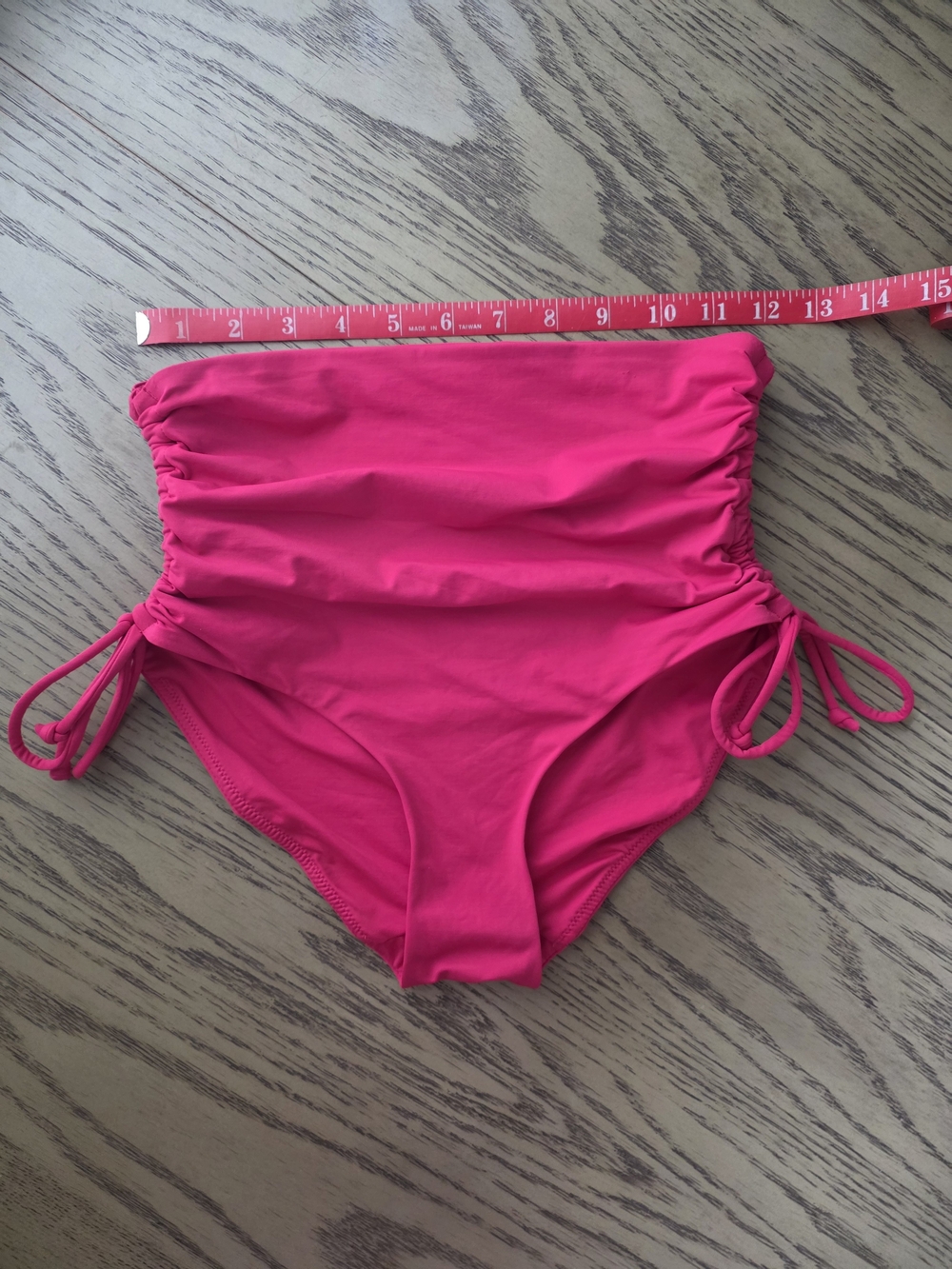 SPANX High-Waist Ruched Tie-Side Bikini Bottoms - Hibiscus